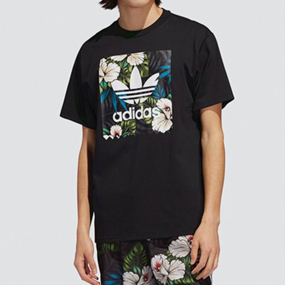 ADIDAS Men's Trefoil Floral Fill Graphic T-Shirt